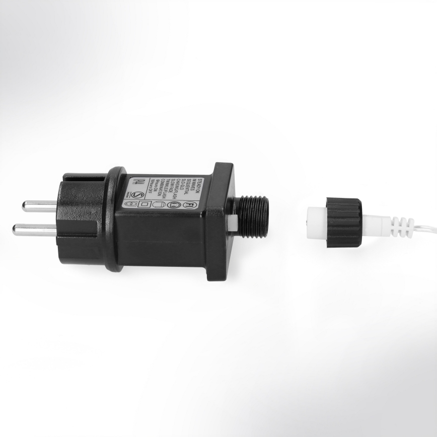 Brilagi - LED udendørs julelyskæde 400 LED/8 funktioner 23 m IP44 kold hvid