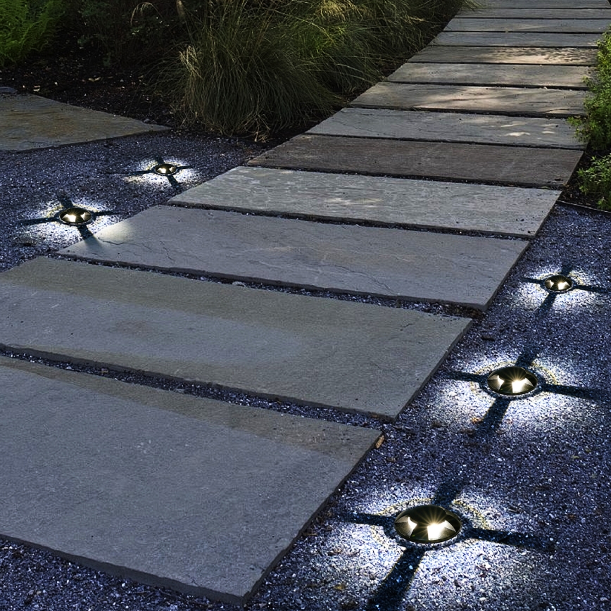 Brilagi - LED udendørs kørbar indbygningsarmatur GROUNDRAY LED/1W/230V sort IP67