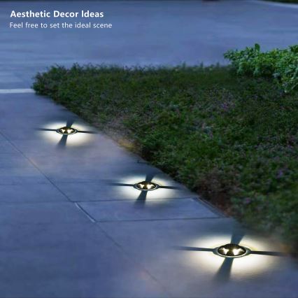 Brilagi - LED udendørs kørbar indbygningsarmatur GROUNDRAY LED/1W/230V sort IP67