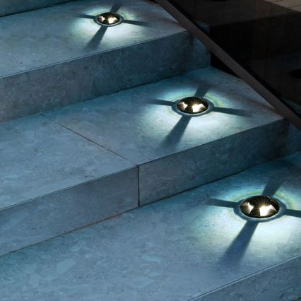 Brilagi - LED udendørs kørbar indbygningsarmatur GROUNDRAY LED/1W/230V sort IP67
