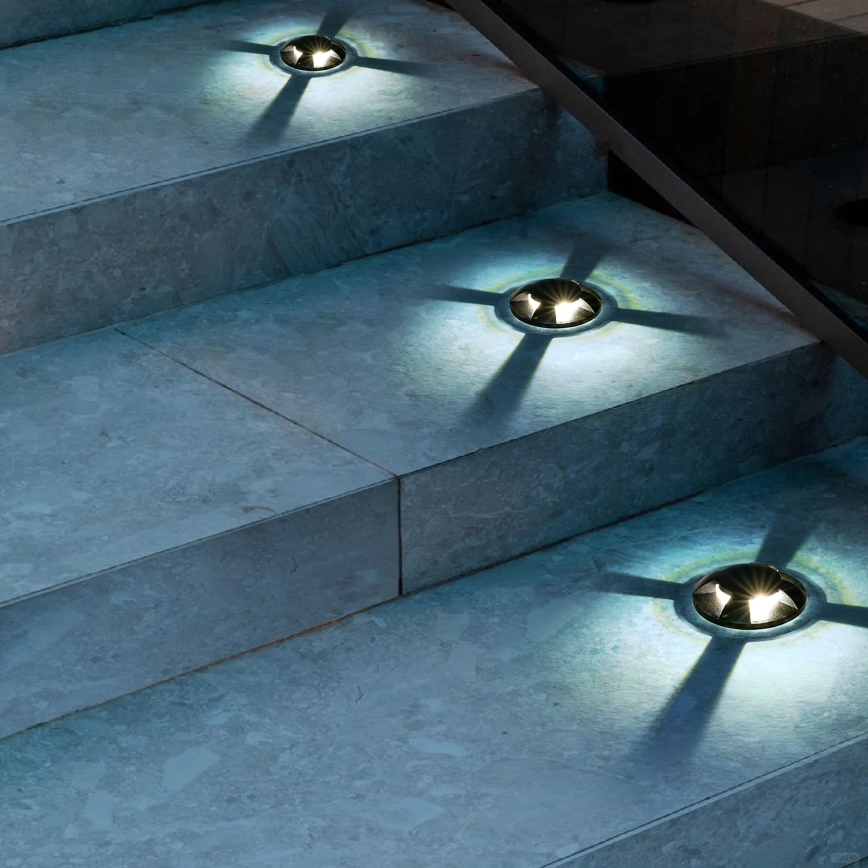 Brilagi - LED udendørs kørbar indbygningsarmatur GROUNDRAY LED/1W/230V sort IP67