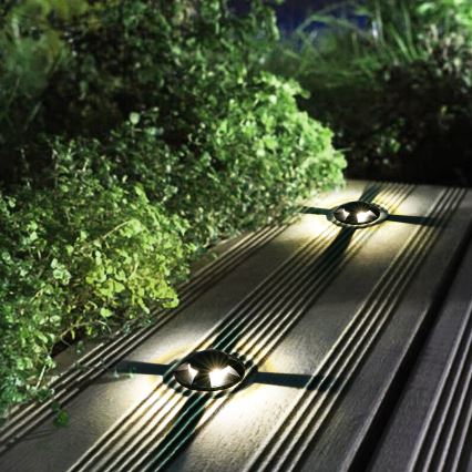 Brilagi - LED udendørs kørbar indbygningsarmatur GROUNDRAY LED/1W/230V sort IP67