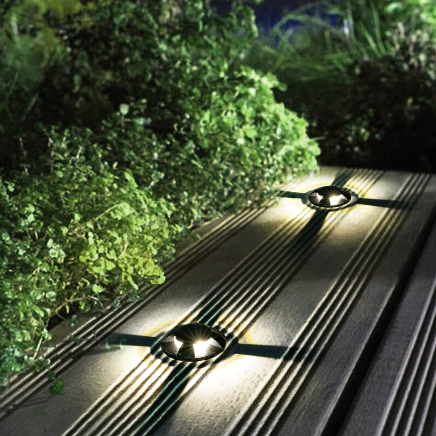 Brilagi - LED udendørs kørbar indbygningsarmatur GROUNDRAY LED/1W/230V sort IP67