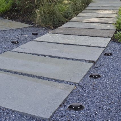 Brilagi - LED udendørs kørbar indbygningsarmatur GROUNDRAY LED/1W/230V sort IP67