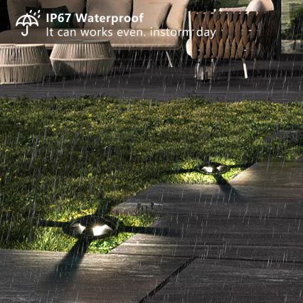Brilagi - LED udendørs kørbar indbygningsarmatur GROUNDRAY LED/1W/230V sort IP67