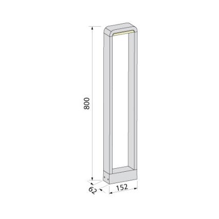 BRILAGI - LED Udendørs lampe BARI LED/10W/230V 4000K IP65 80 cm antracit