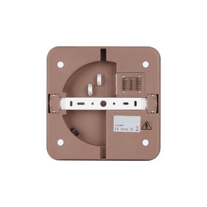 Brilagi - LED udendørs loftlampe med sensor BENE LED/18W/230V 21,5x21,5 cm brun IP54