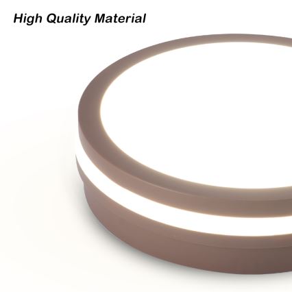 Brilagi - LED udendørs loftlampe med sensor BENE LED/18W/230V Ø 21,5 cm brun IP54