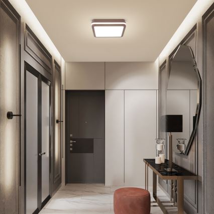 Brilagi - LED udendørs loftlampe med sensor BENE LED/24W/230V 26x26 cm brun IP54
