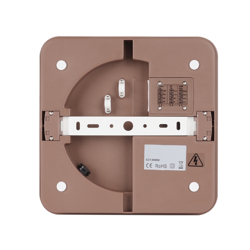 Brilagi - LED udendørs loftlampe med sensor BENE LED/24W/230V 26x26 cm brun IP54