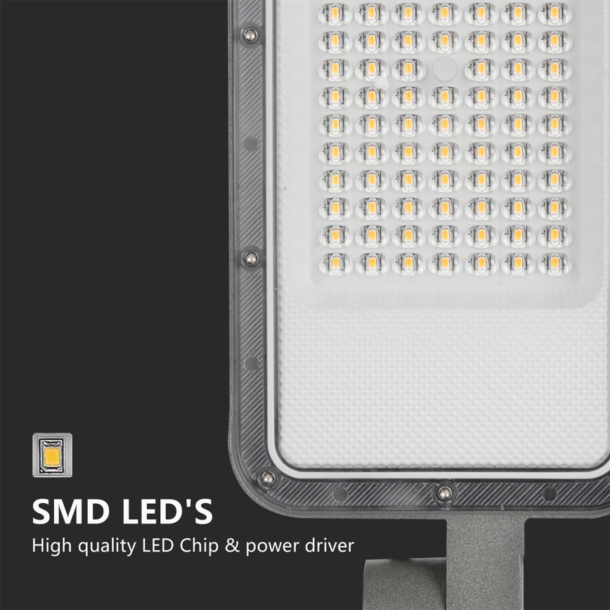 Brilagi - LED udendørs gadelampe med 3 m mast og justerbart led URBANLIGHT LED/100W/230V grå IP65