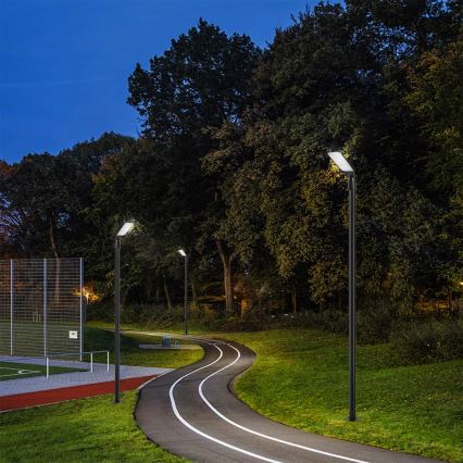 Brilagi - LED udendørs gadelampe med 3 m stolpe og leddet arm URBANLIGHT LED/50W/230V sort IP65
