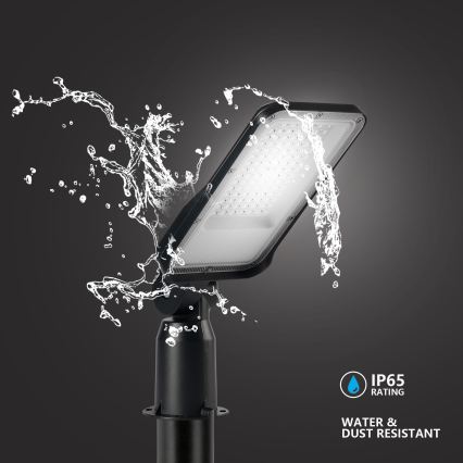 Brilagi - LED udendørs gadelampe med 3 m stolpe og leddet arm URBANLIGHT LED/50W/230V sort IP65