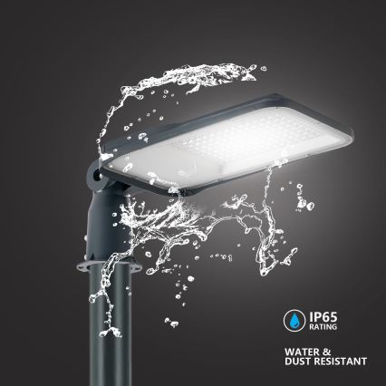 Brilagi - LED udendørs gadelampe med mast og leddet arm 3 m URBANLIGHT LED/100W/230V antracit IP65