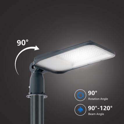 Brilagi - LED udendørs gadelampe med mast og leddet arm 3 m URBANLIGHT LED/100W/230V antracit IP65