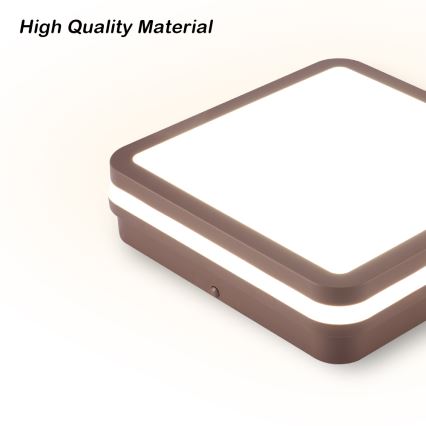 Brilagi - LED udendørs loftlampe BENE LED/18W/230V 21,5x21,5 cm brun IP54