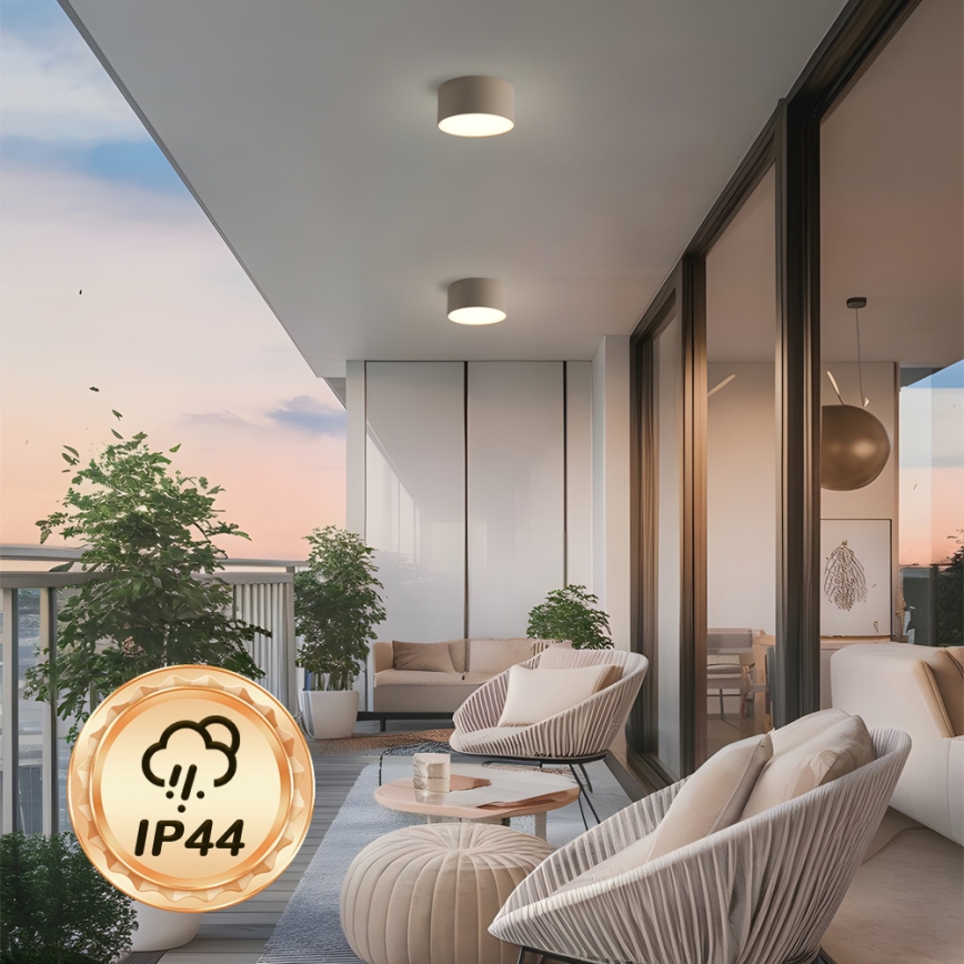 BRILAGI - LED Udendørs loftlampe FORIS LED/14W/230V Ø 12 cm beige IP44