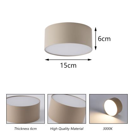 BRILAGI - LED Udendørs loftlampe FORIS LED/20W/230V Ø 15 cm beige IP44