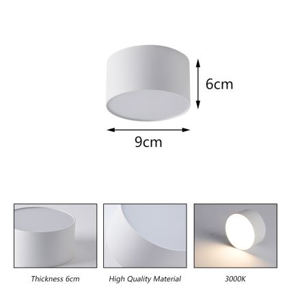 BRILAGI - LED udendørs loftlampe FORIS LED/9W/230V Ø 9 cm hvid IP44
