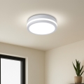 Brilagi - LED udendørs loftlampe med sensor BENE LED/18W/230V Ø 21,5 cm, hvid IP54