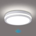 Brilagi - LED udendørs loftlampe med sensor BENE LED/24W/230V Ø 26 cm hvid IP54