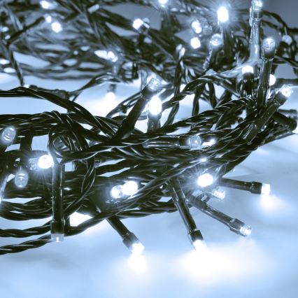 Brilagi - LED udendørs lyskæde 100 LED/8 funktioner 13 m IP44 kølig hvid