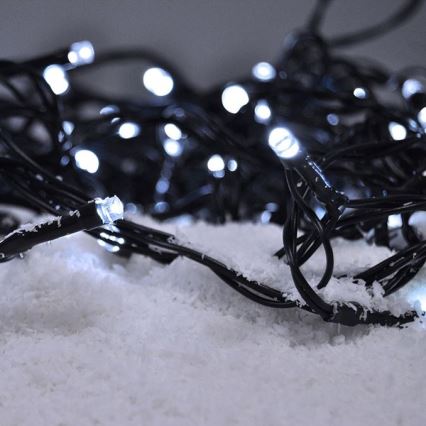Brilagi - LED udendørs lyskæde 100 LED/8 funktioner 13 m IP44 kølig hvid