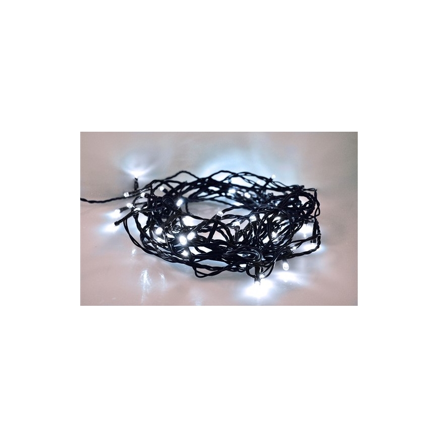 Brilagi - LED udendørs lyskæde 100 LED/8 funktioner 13 m IP44 kølig hvid