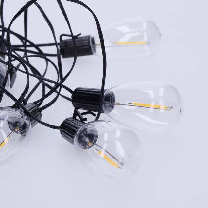 Brilagi - LED udendørs lyskæde 10xLED/3xAA 3,2m IP44 varm hvid