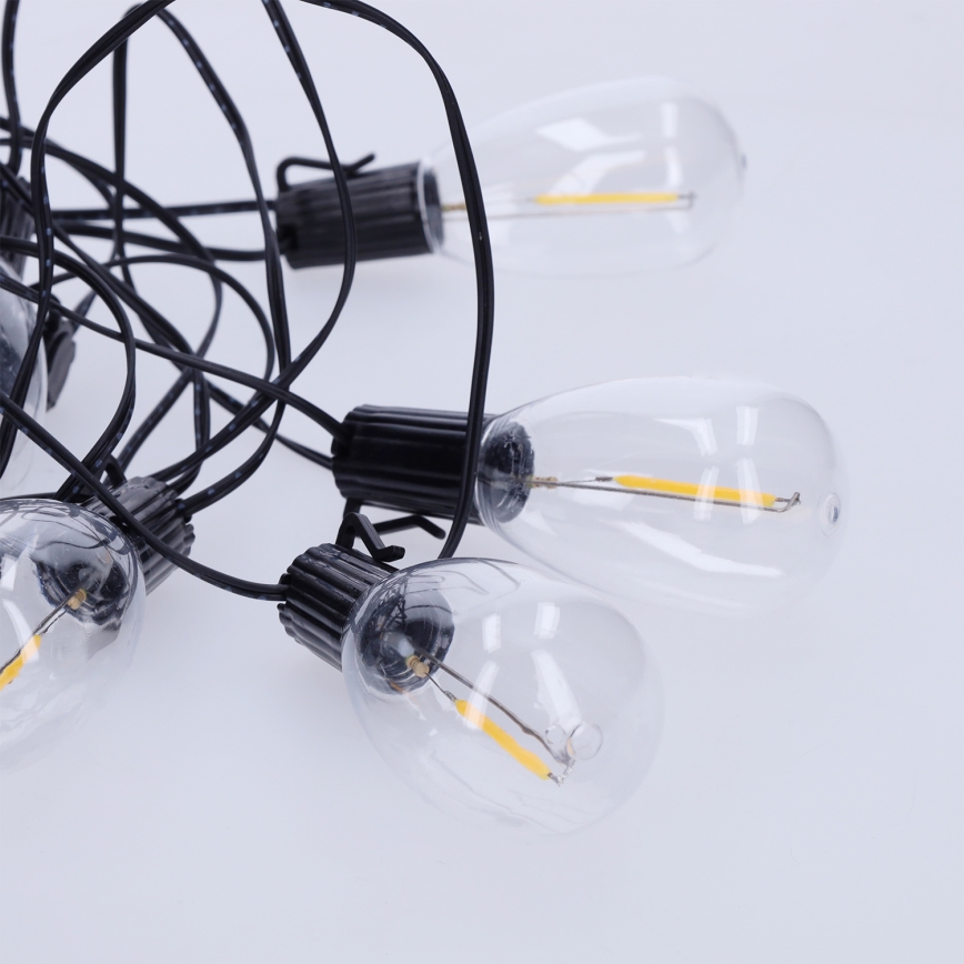 Brilagi - LED udendørs lyskæde 10xLED/3xAA 3,2m IP44 varm hvid