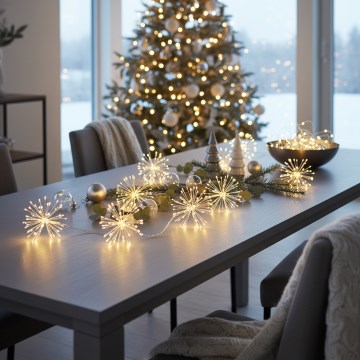 Brilagi - LED udendørs lyskæde, 150 LED, 5 m, IP44, varm hvid – fyrværkeri-effekt