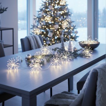 Brilagi - LED udendørs lyskæde 150xLED 5m IP44 kølig hvid fyrværkereffekt