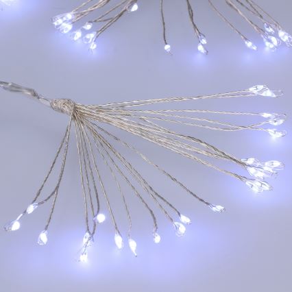 Brilagi - LED udendørs lyskæde 150xLED 5m IP44 kølig hvid fyrværkereffekt