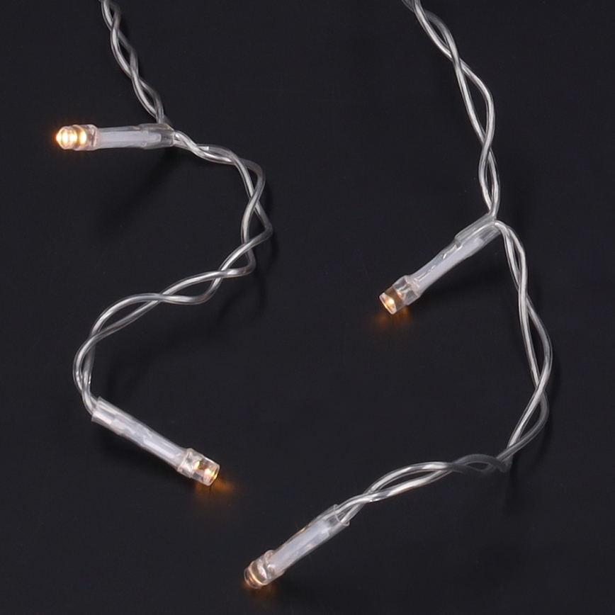 Brilagi - LED udendørs lyskæde 200 LED/8 funktioner, 13 m, IP44, varm hvid, istapper