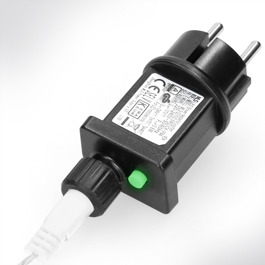 Brilagi - LED udendørs lyskæde 200 LED/8 funktioner, 13 m, IP44, varm hvid, istapper