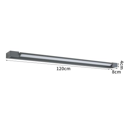 Brilagi - LED Udendørs vægarmatur AQUA LINE LED/36W/230V 120 cm IP44 antracit CRI 90