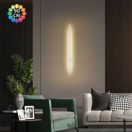 Brilagi - LED udendørs væglampe AURA LED/12W/230V 3000K IP54 65 cm hvid CRI 90