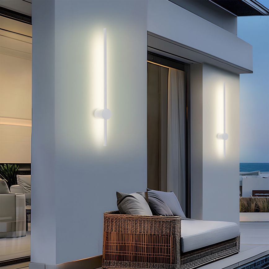 Brilagi - LED udendørs væglampe AURA LED/12W/230V 3000K IP54 65 cm hvid CRI 90