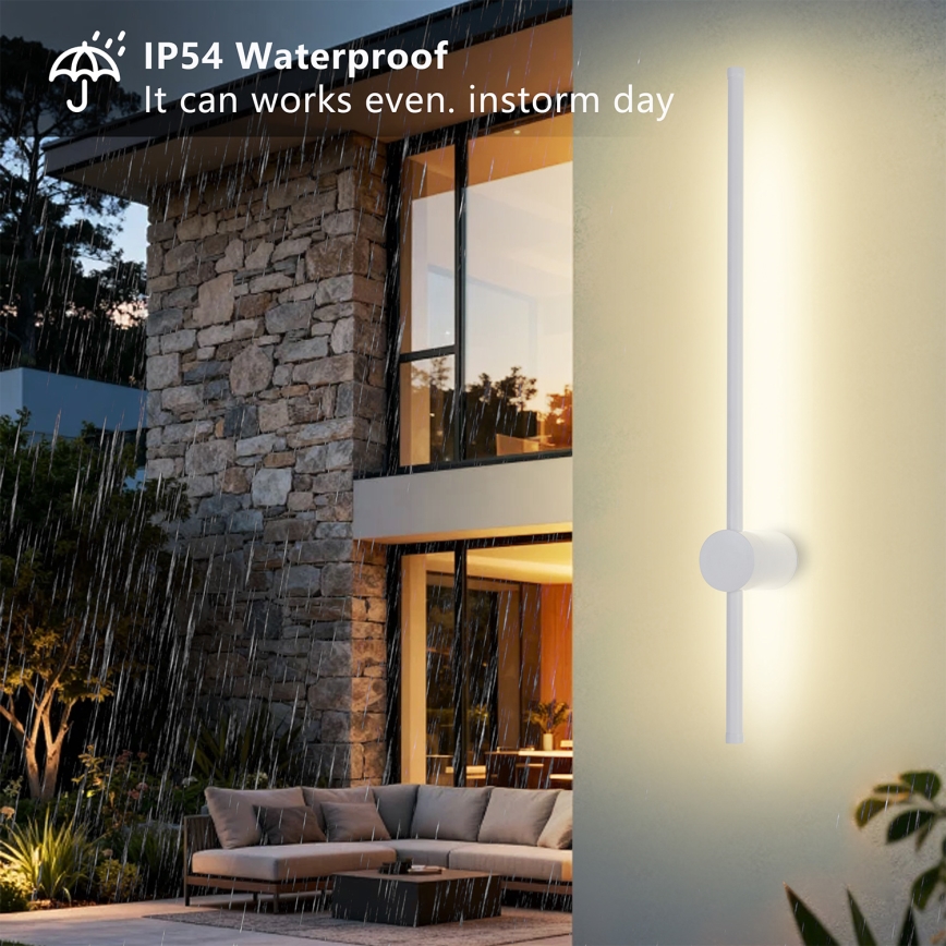 Brilagi - LED udendørs væglampe AURA LED/12W/230V 3000K IP54 65 cm hvid CRI 90
