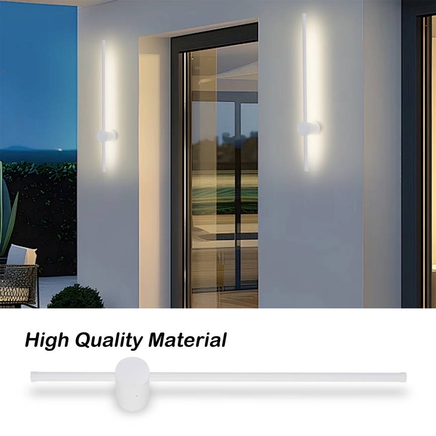 Brilagi - LED udendørs væglampe AURA LED/12W/230V 3000K IP54 65 cm hvid CRI 90