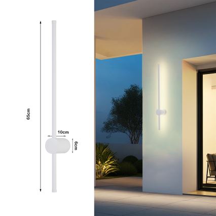 Brilagi - LED udendørs væglampe AURA LED/12W/230V 3000K IP54 65 cm hvid CRI 90