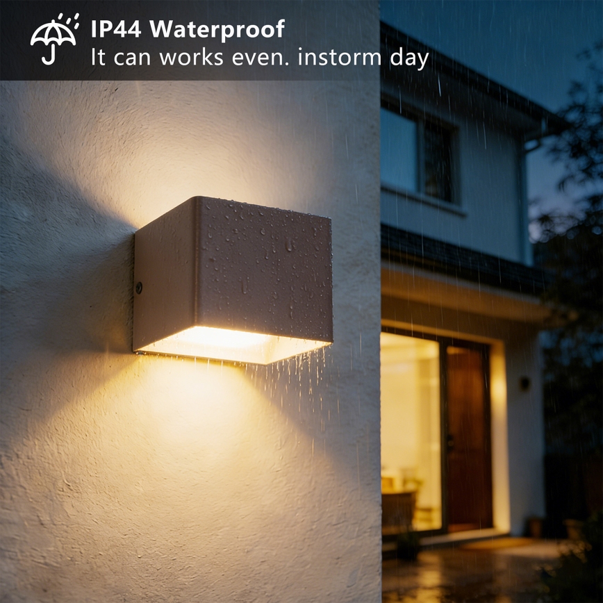 Brilagi - LED udendørs vægarmatur DONNANI LED/5W/230V 10 cm brun IP44