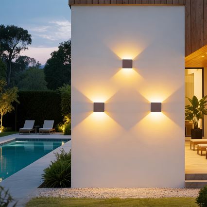 Brilagi - LED udendørs vægarmatur DONNANI LED/5W/230V 10 cm brun IP44