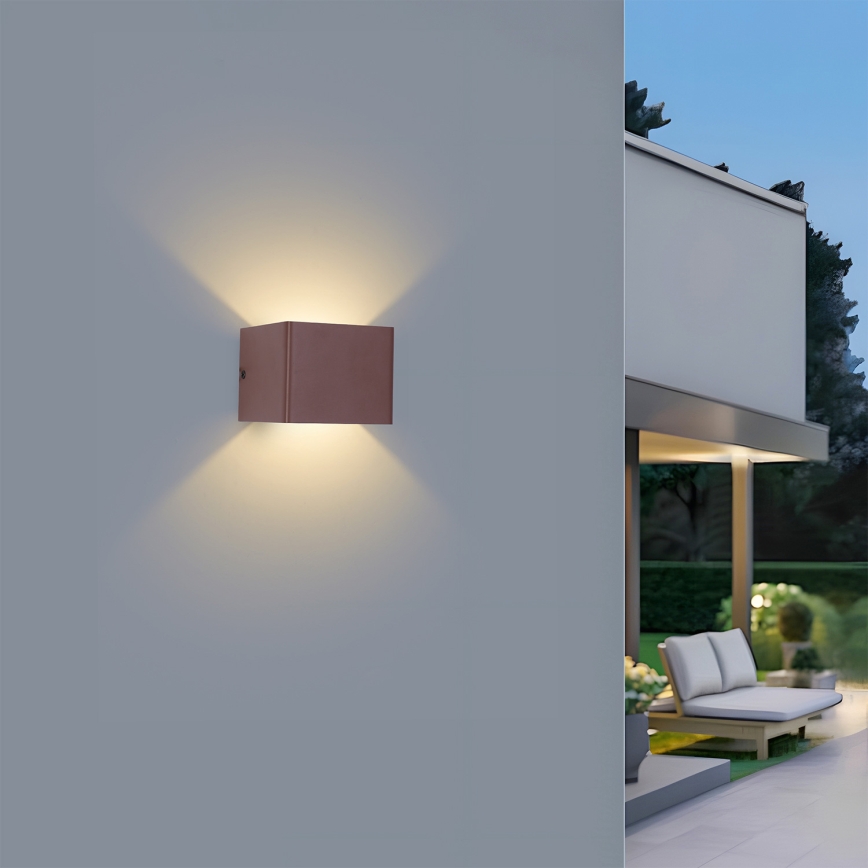 Brilagi - LED udendørs vægarmatur DONNANI LED/5W/230V 10 cm brun IP44