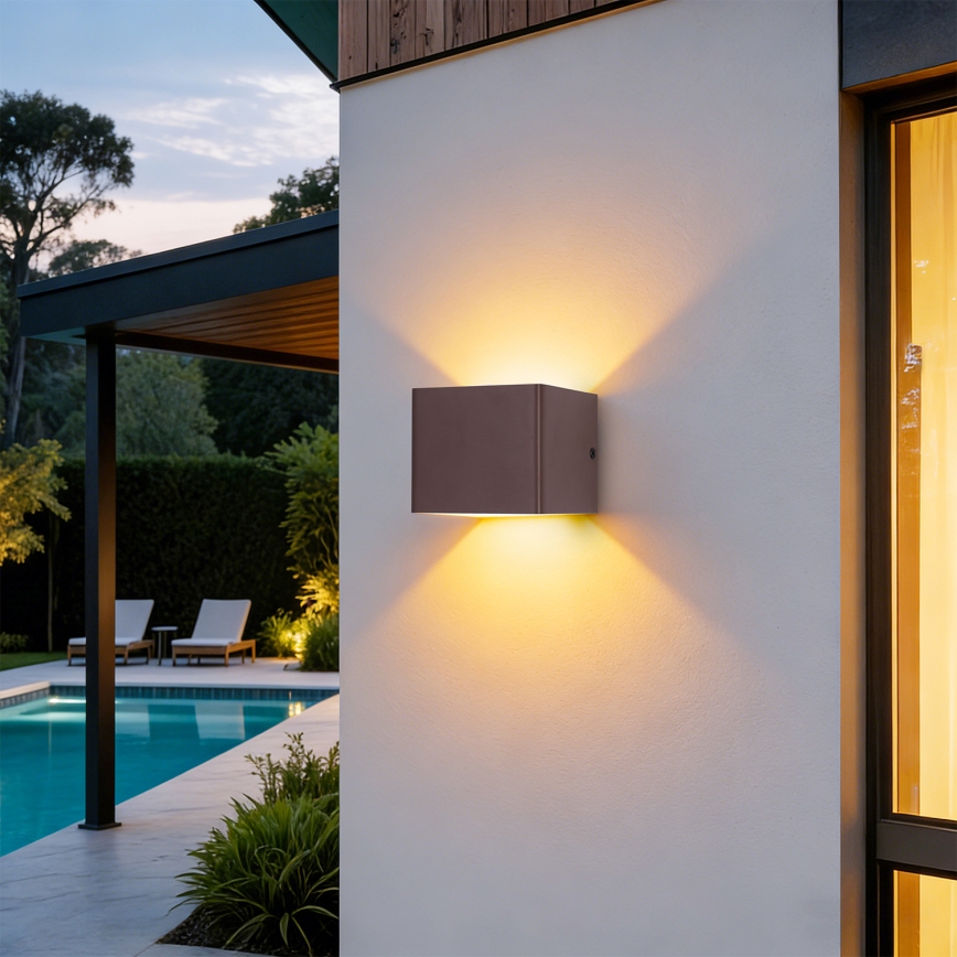 Brilagi - LED udendørs vægarmatur DONNANI LED/5W/230V 10 cm brun IP44