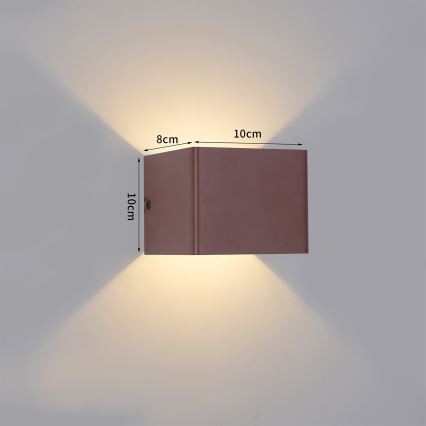 Brilagi - LED udendørs vægarmatur DONNANI LED/5W/230V 10 cm brun IP44
