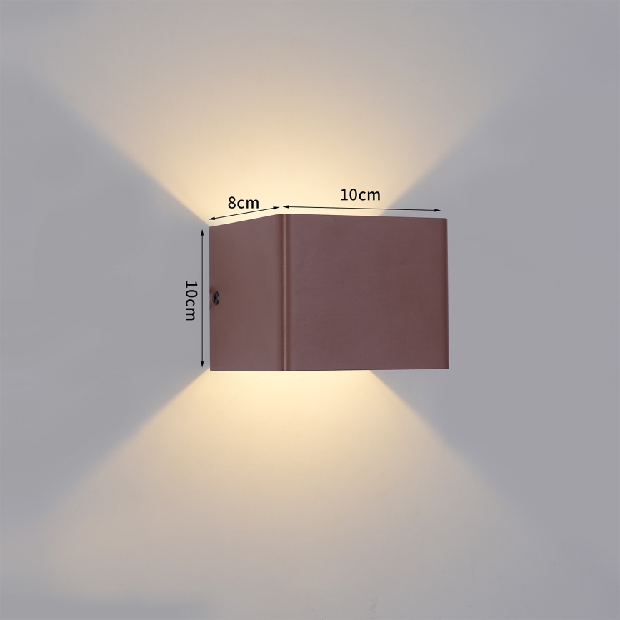 Brilagi - LED udendørs vægarmatur DONNANI LED/5W/230V 10 cm brun IP44