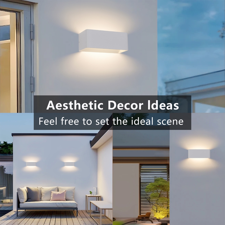 Brilagi - LED udendørs vægarmatur DONNANI LED/7W/230V hvid IP44