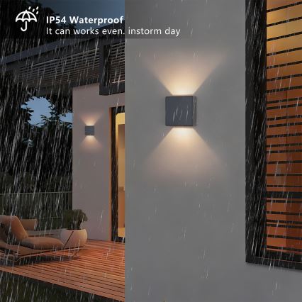 Brilagi - LED udendørs vægarmatur DOUBLERAY LED/6W/230V antracit IP54