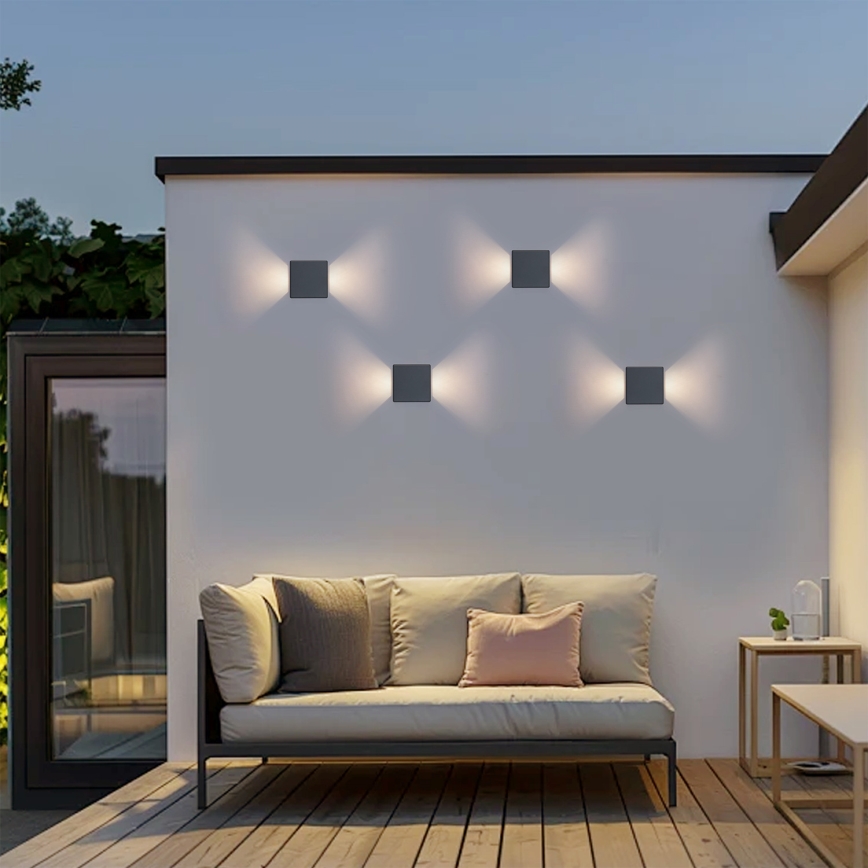 Brilagi - LED udendørs vægarmatur DOUBLERAY LED/6W/230V antracit IP54